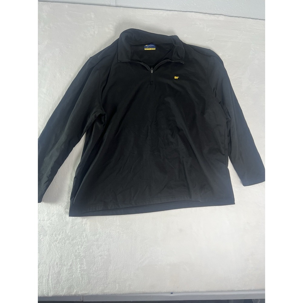 Jack Nicklaus Black 1/4 Zip UPF 50 Long Sleeve Pullover Mens XXL